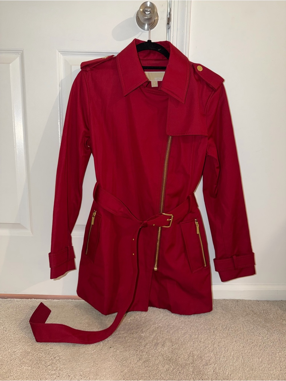 Michael Kors Red Trench Coat - Size M